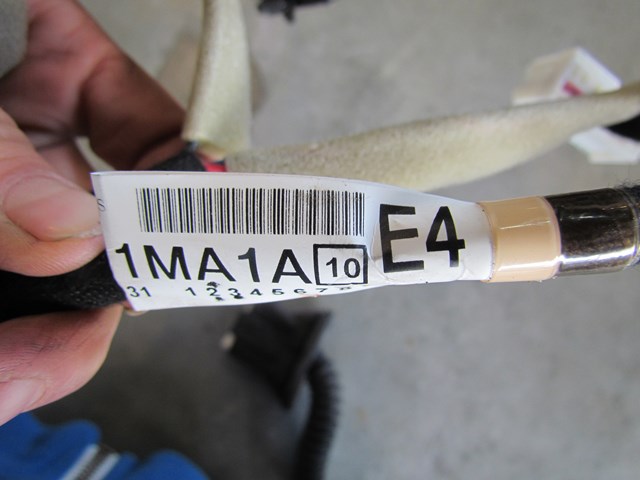 2011 Infiniti M37 Rear RH Door Wiring Harness 24126 1MA1A