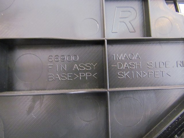 2011 Infiniti M37 RH Under Dash Kick Panel 66900 1MA0A