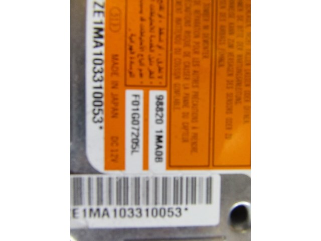 2011 Infiniti M37 Air Bag Module 98820 1MA0B NEEDS RESET