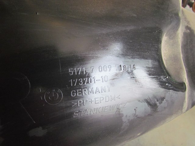 2007 BMW M6 Convertible Rear RH Fender Liner 517170097184