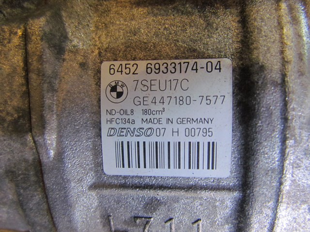 2007 BMW M6 AC Compressor Pump 6452 6933174-04