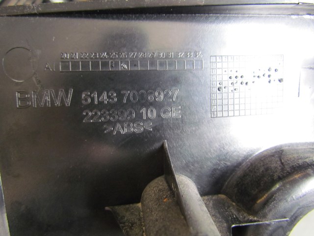 2007 BMW M6 Covertible Front LH Lower Kick Panel w/Hood Release Button