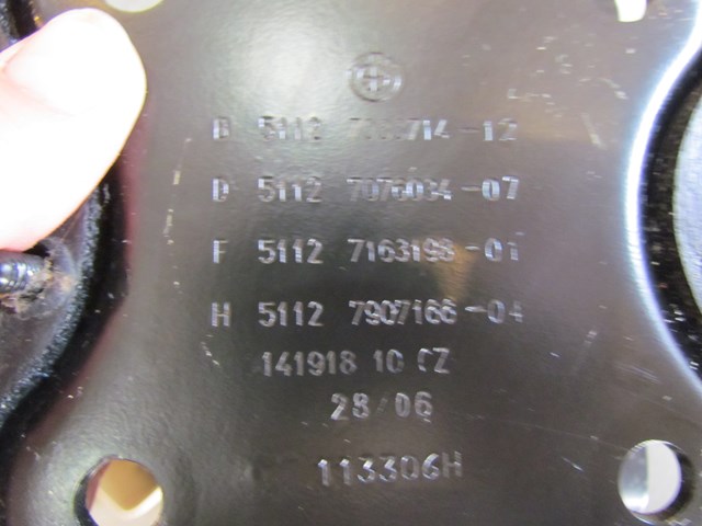 2007 BMW M6 Convertible RH Rear Bumper Reinforcement Bracket