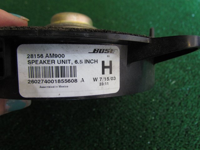 2004 Nissan 350z RH Door Speaker 28156 AM900