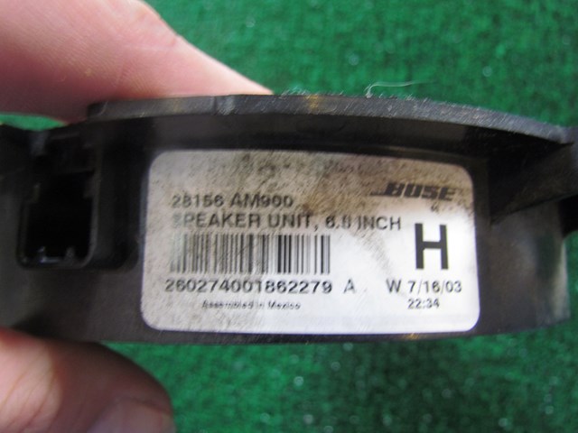 2004 Nissan 350z LH Driver Door Speaker 28156 AM900