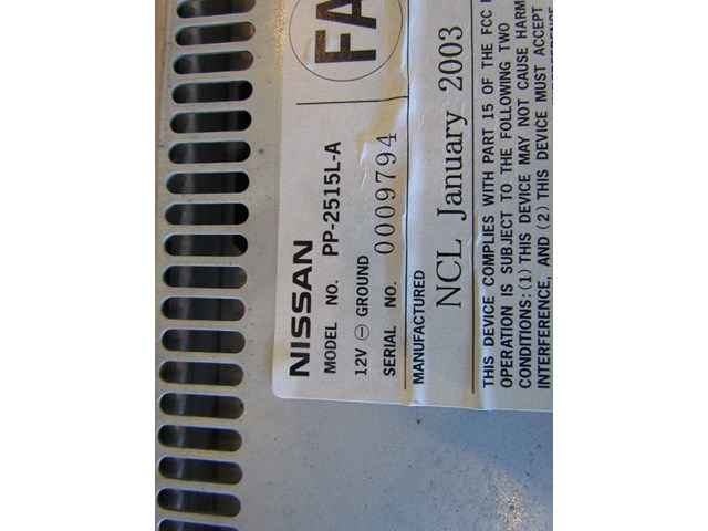 2003 Nissan 350z Radio PP-2515L-A See Description