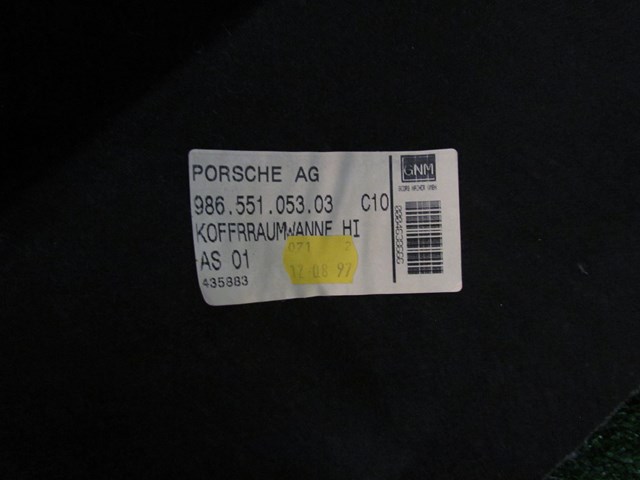 1998 Porsche Boxster Trunk Moulding Carpet 986.551.053.03