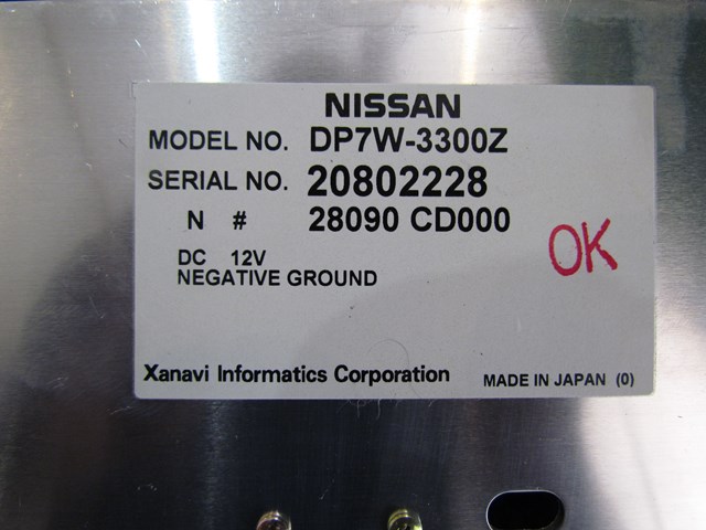 2003 Nissan 350Z Navigation Screen 28090 CD000
