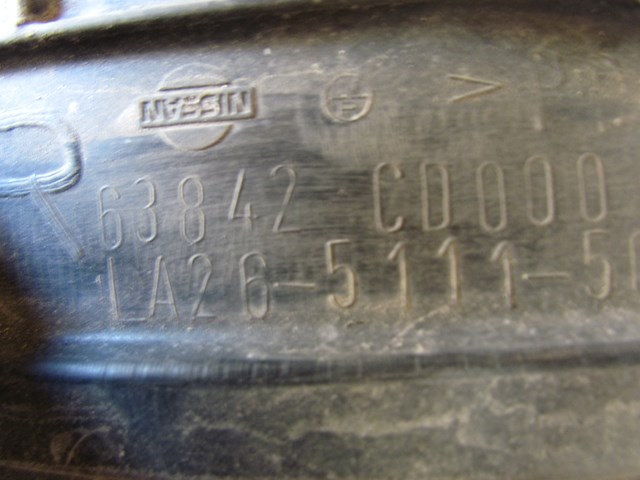 2003 Nissan 350z Front RH Fender Liner Rear Portion 63842 CD000