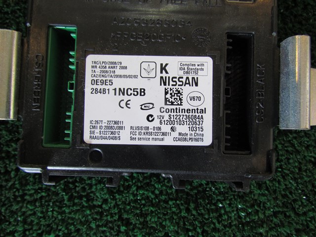 2011 Infiniti G37 BCM Body Control Module 284B1 1NC5B