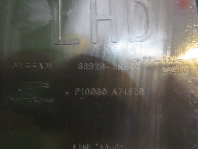 2007 Infiniti G35 Sedan RH Under Dash Kick Panel 68920 JK600