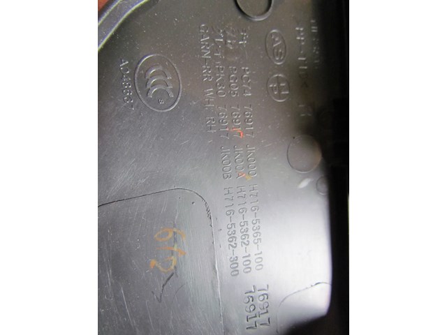 2008 Infiniti G35xS Rear RH Seat Finish Trim 76917 JK000