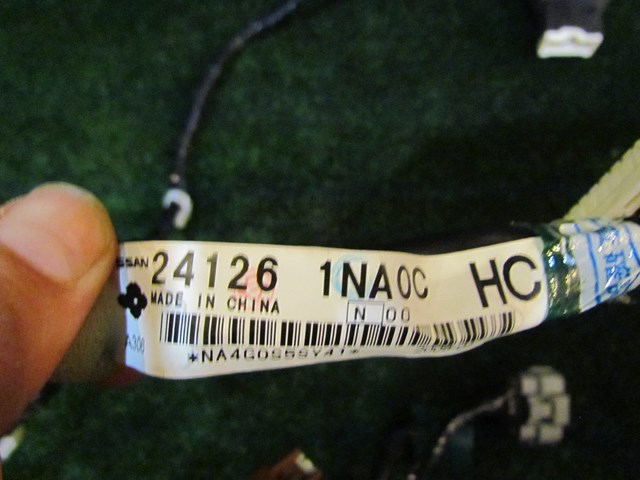 2008 Infiniti G35xS Rear LH Door Wire Harness 24016 1NA0C