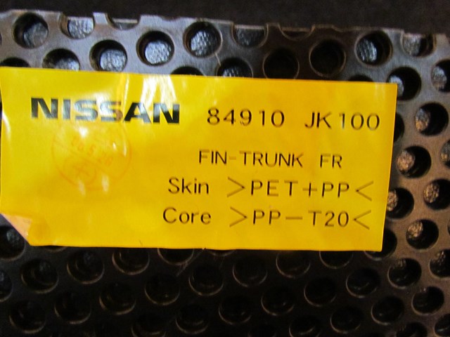 2008 Infiniti G35xS Trunk Pass Through Moulding 84910 JK100