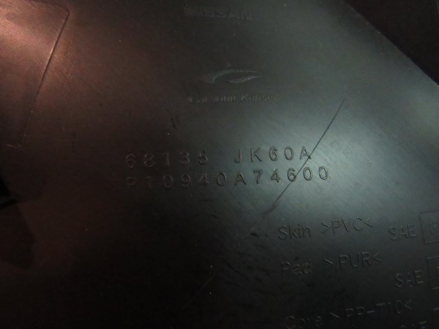 2007 2008 Infiniti G35 Sedan LH Kick Panel 68135 JK60A