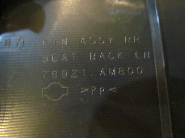 2005 Infiniti G35 Rev-UP Rear LH Seat Finish Panel 79921 AM800