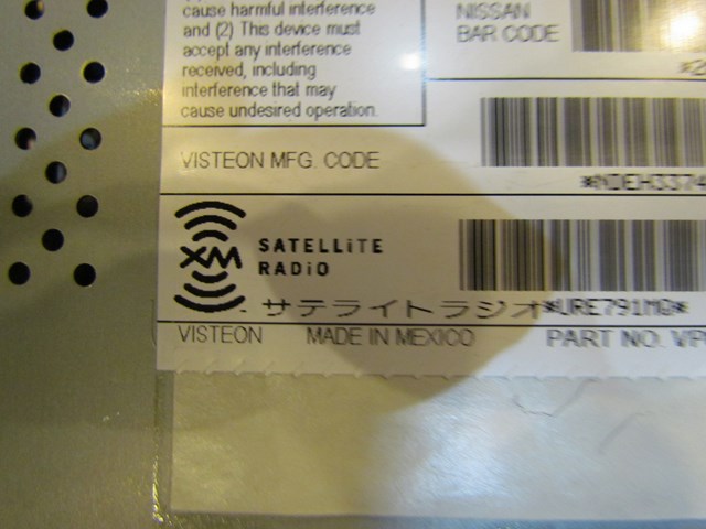 2014 Nissan 370z Nismo XM Satellite Radio Module 28051 EH00B