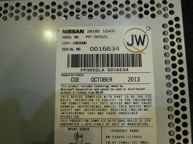 2014 NIssan 370z Nismo Radio 28185 1EA0B