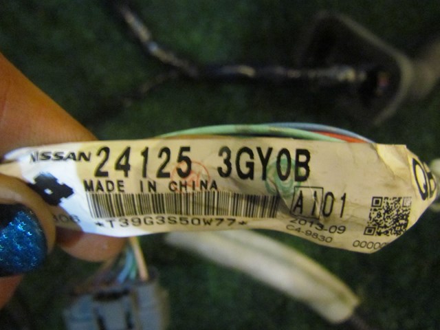 2014 Nissan 370z LH Driver Door Wiring 24125 3GY0B