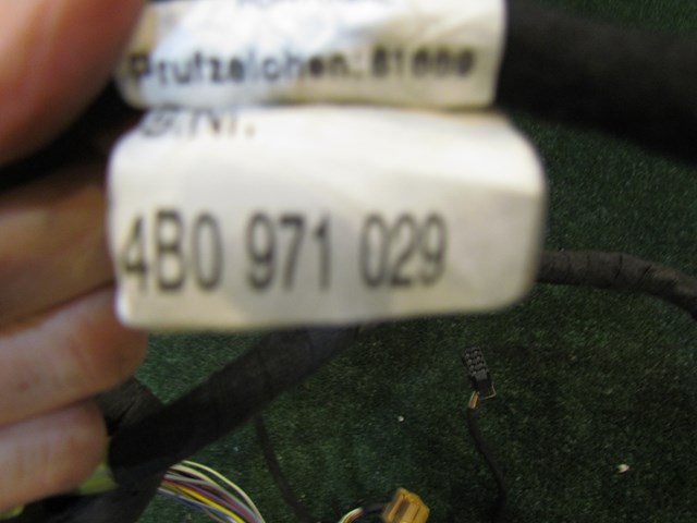 2005 Audi Allroad Front LH Driver Door Wiring 4B0 971 029