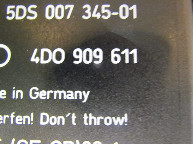 2005 Audi Allroad Steering Column Adjust Module 4D0 909 611