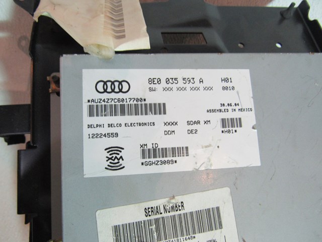 2005 Audi Allroad Satellite Radio Module w/Bracket 8E0035593A