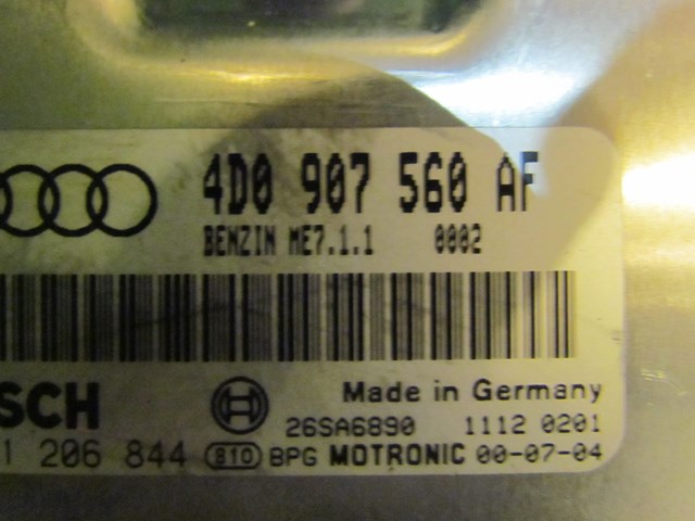 2001 Audi A8L D2 ECU Engine Control Unit OEM 4D0907560AF