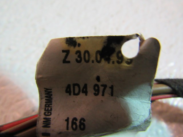 2001 Audi A8L D2 Rear LH Window Wiring 4D4 971 166