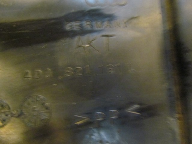 2001 Audi A8L D2 Front LH Driver Fender LIner Rear Portion