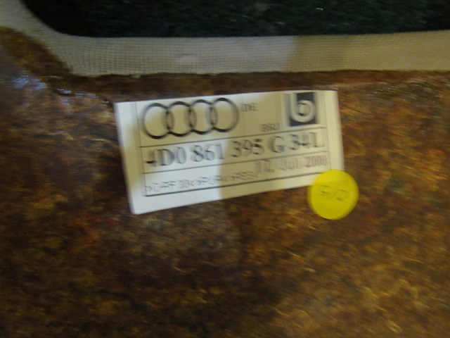 2001 Audi A8L D2 Rear Window Shade Cover 4D0 861 395 G 34L