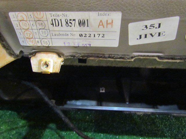 2001 Audi A8L D2 Dash 4D1 857 001