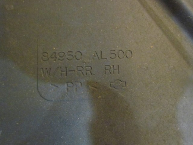 2005 Infiniti G35x Sedan RH Passenger Quarter Trunk Carpet 