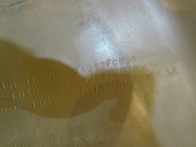 1999 Subaru Forester Rear LH Driver Pillar Trim Panel 94012FC030