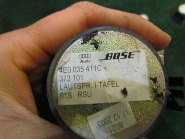 2004 Audi A8L D3 Dash Speaker Set of 3 4E0 035 411 C