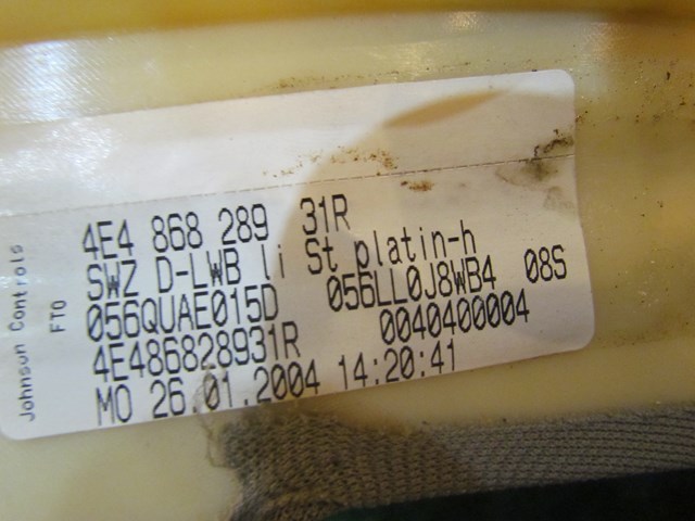 2004 Audi A8L Driver Inner Upper Pillar Trim 4E4 868 289-Details