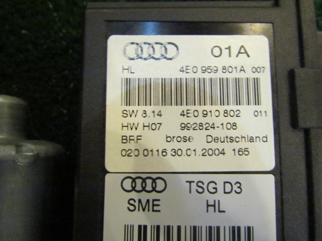 2004 Audi A8L D3 Rear LH Driver Window Motor 4E0 910 802
