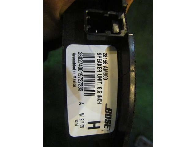 2006 Infiniti M35 Door Speaker RR RH Passenger 28156 AM900