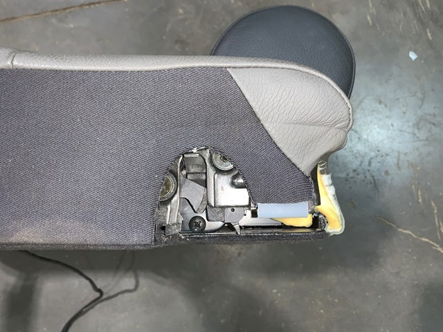 2005 Audi Allroad Rear LH Driver Leather Seat Back Grey/Black OEM