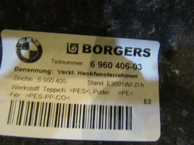 2013 BMW 128i Convertible Trunk Finish Moulding 6 960 406-03