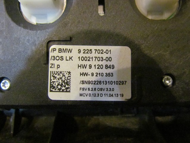 2013 BMW 128i Covertible Dome LIght & Visor Trim Panel 