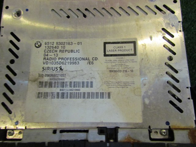 2013 BMW 128i Convertible CD Player Radio 65129302163