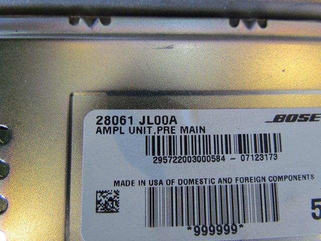 2008 Infiniti G37 Coupe Bose Amp 28061 JL00A