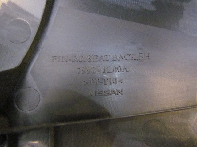 2008 Infiniti G37 Coupe Rear RH Seat Finisher 79920JL00A