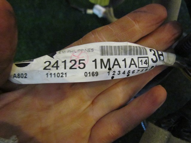 2012 Infiniti M37x Front LH Driver Door Wiring 24125 1MA0A