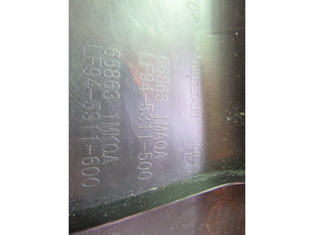 2012 Infiniti M37 M37x LH Driver Wiper Cowl OEM 66863 1MA0A