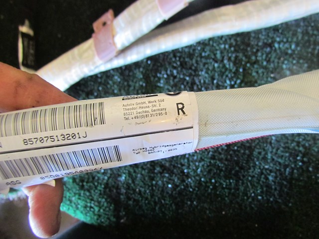 2005 BMW M3 RH Passenger Side Curtain bag