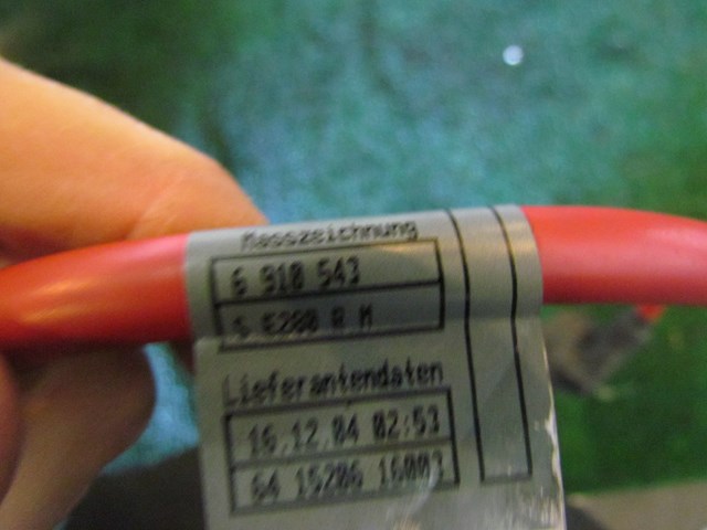 2005 BMW M3 Positive Battery Cable 6 910 543 