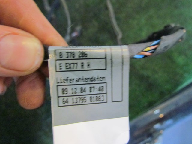 2005 BMW M3 Front RH Passenger Door Wiring 8 378 206