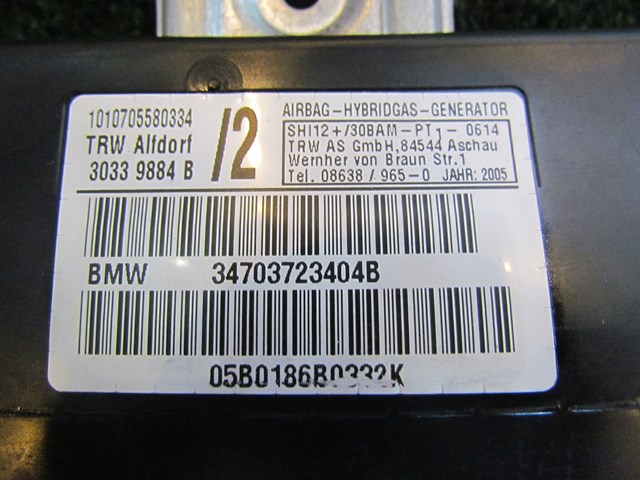 2005 BMW M3 Front RH Passenger Door Airbag 