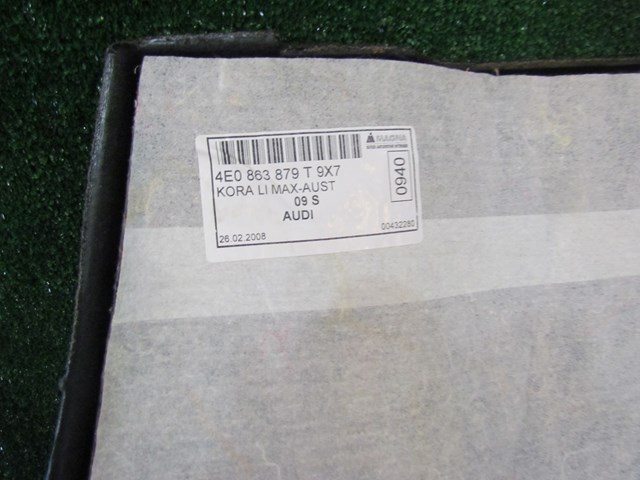 2008 Audi A8L LH Driver Trunk Quarter Carpet Moulding 4E0863879